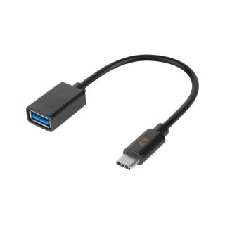 Adapter USB gniazdo A 3.0 - wtyk typu C OTG REBEL 15 cm