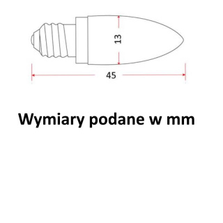 Żarówki choinkowe do świeczników 55V 3W E10 przezroczysta