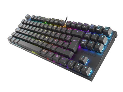 KLAWIATURA DLA GRACZY GENESIS THOR 300 TKL RGB FR PODŚWIETLENIE MECHANICZNA RED SWITCH