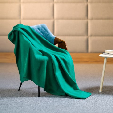 Koc polarowy 130x150 cm TEESA - zielony Koc polarowy 130x150 cm TEESA - zielony