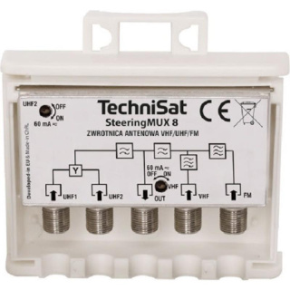 Technisat SteeringMUX 8 Zwrotnica antenowa DVB-T2 FM/VHF/UHF1/UHF2