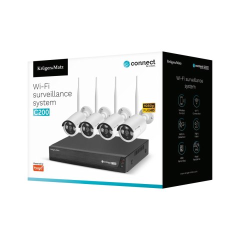 Zestaw do monitoringu WiFi Kruger&Matz Connect C200 Tuya