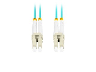 PATCHCORD ŚWIATŁOWODOWY MM LC/UPC-LC/UPC DUPLEX 3.0MM OM3 50/125 LSZH 5M AQUA LANBERG