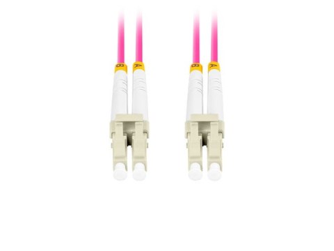 PATCHCORD ŚWIATŁOWODOWY MM LC/UPC-LC/UPC DUPLEX 3.0MM OM4 50/125 LSZH 10M FIOLETOWY LANBERG PATCHCORD ŚWIATŁOWODOWY MM LC/UPC-LC/UPC DUPLEX 3.0MM OM4 50/125 LSZH 10M FIOLETOWY LANBERG