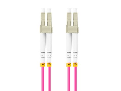 PATCHCORD ŚWIATŁOWODOWY MM LC/UPC-LC/UPC DUPLEX 3.0MM OM4 50/125 LSZH 1M FIOLETOWY LANBERG PATCHCORD ŚWIATŁOWODOWY MM LC/UPC-LC/UPC DUPLEX 3.0MM OM4 50/125 LSZH 1M FIOLETOWY LANBERG