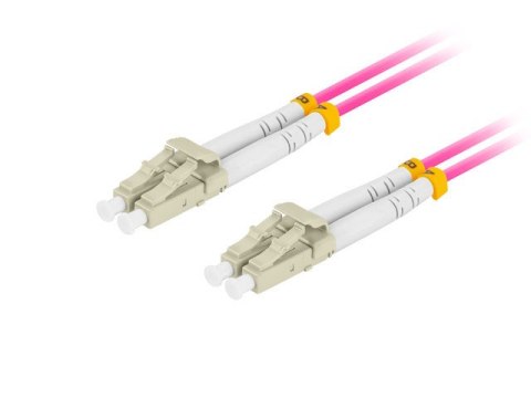PATCHCORD ŚWIATŁOWODOWY MM LC/UPC-LC/UPC DUPLEX 3.0MM OM4 50/125 LSZH 1M FIOLETOWY LANBERG PATCHCORD ŚWIATŁOWODOWY MM LC/UPC-LC/UPC DUPLEX 3.0MM OM4 50/125 LSZH 1M FIOLETOWY LANBERG