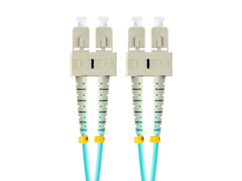 PATCHCORD ŚWIATŁOWODOWY MM SC/UPC-SC/UPC DUPLEX 3.0MM OM3 50/125 LSZH 5M AQUA LANBERG PATCHCORD ŚWIATŁOWODOWY MM SC/UPC-SC/UPC DUPLEX 3.0MM OM3 50/125 LSZH 5M AQUA LANBERG