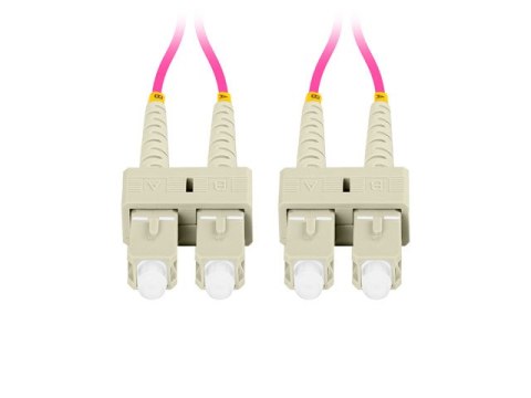PATCHCORD ŚWIATŁOWODOWY MM SC/UPC-SC/UPC DUPLEX 3.0MM OM4 50/125 LSZH 2M FIOLETOWY LANBERG PATCHCORD ŚWIATŁOWODOWY MM SC/UPC-SC/UPC DUPLEX 3.0MM OM4 50/125 LSZH 2M FIOLETOWY LANBERG