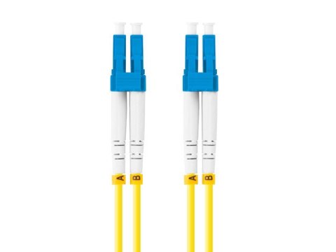 PATCHCORD ŚWIATŁOWODOWY SM LC/UPC-LC/UPC DUPLEX 3.0MM LSZH G657A1 3M ŻÓŁTY LANBERG