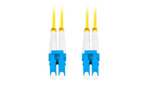 PATCHCORD ŚWIATŁOWODOWY SM LC/UPC-LC/UPC DUPLEX 3.0MM LSZH G657A1 3M ŻÓŁTY LANBERG