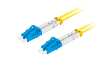 PATCHCORD ŚWIATŁOWODOWY SM LC/UPC-LC/UPC DUPLEX 3.0MM LSZH G657A1 5M ŻÓŁTY LANBERG