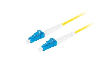 PATCHCORD ŚWIATŁOWODOWY SM LC/UPC-LC/UPC SIMPLEX 3.0MM LSZH G657A1 1M ŻÓŁTY LANBERG