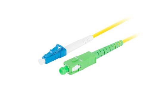 PATCHCORD ŚWIATŁOWODOWY SM LC/UPC-SC/APC SIMPLEX 3.0MM LSZH G657A1 2M ŻÓŁTY LANBERG