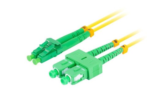 PATCHCORD ŚWIATŁOWODOWY SM SC/APC-LC/APC DUPLEX 3.0MM LSZH G657A1 2M ŻÓŁTY LANBERG PATCHCORD ŚWIATŁOWODOWY SM SC/APC-LC/APC DUPLEX 3.0MM LSZH G657A1 2M ŻÓŁTY LANBERG