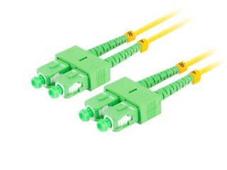 PATCHCORD ŚWIATŁOWODOWY SM SC/APC-SC/APC DUPLEX 3.0MM LSZH G657A1 10M ŻÓŁTY LANBERG