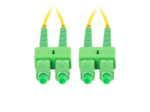 PATCHCORD ŚWIATŁOWODOWY SM SC/APC-SC/APC DUPLEX 3.0MM LSZH G657A1 10M ŻÓŁTY LANBERG