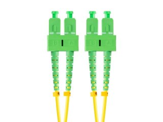 PATCHCORD ŚWIATŁOWODOWY SM SC/APC-SC/APC DUPLEX 3.0MM LSZH G657A1 1M ŻÓŁTY LANBERG