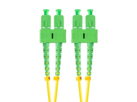 PATCHCORD ŚWIATŁOWODOWY SM SC/APC-SC/APC DUPLEX 3.0MM LSZH G657A1 5M ŻÓŁTY LANBERG