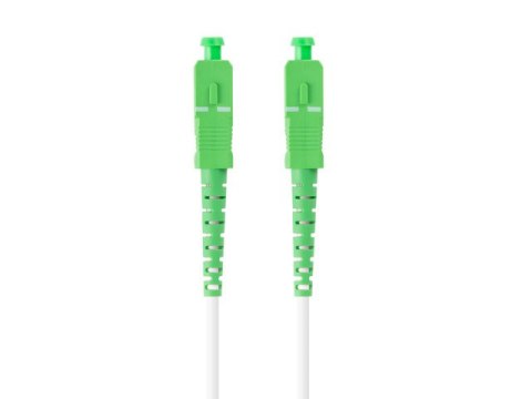 PATCHCORD ŚWIATŁOWODOWY SM SC/APC-SC/APC SIMPLEX 3.0MM LSZH G657A2 20M BIAŁY LANBERG