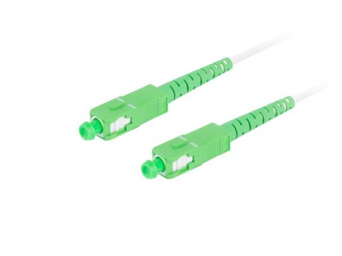 PATCHCORD ŚWIATŁOWODOWY SM SC/APC-SC/APC SIMPLEX 3.0MM LSZH G657A2 20M BIAŁY LANBERG