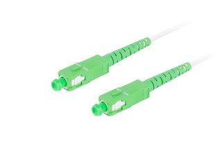 PATCHCORD ŚWIATŁOWODOWY SM SC/APC-SC/APC SIMPLEX 3.0MM LSZH G657A2 25M BIAŁY LANBERG