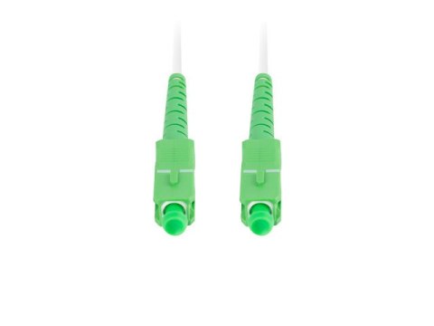 PATCHCORD ŚWIATŁOWODOWY SM SC/APC-SC/APC SIMPLEX 3.0MM LSZH G657A2 25M BIAŁY LANBERG