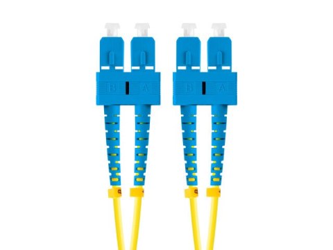 PATCHCORD ŚWIATŁOWODOWY SM SC/UPC-SC/UPC DUPLEX 3.0MM LSZH G657A1 10M ŻÓŁTY LANBERG