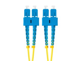 PATCHCORD ŚWIATŁOWODOWY SM SC/UPC-SC/UPC DUPLEX 3.0MM LSZH G657A1 5M ŻÓŁTY LANBERG