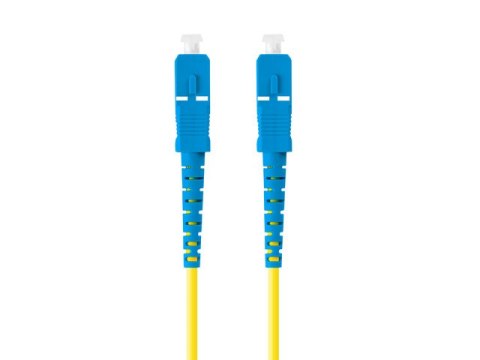 PATCHCORD ŚWIATŁOWODOWY SM SC/UPC-SC/UPC SIMPLEX 3.0MM LSZH G657A1 2M ŻÓŁTY LANBERG