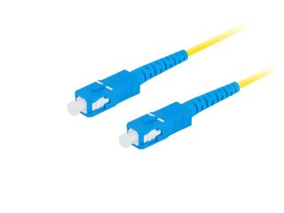 PATCHCORD ŚWIATŁOWODOWY SM SC/UPC-SC/UPC SIMPLEX 3.0MM LSZH G657A1 5M ŻÓŁTY LANBERG