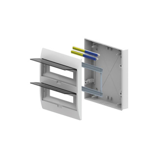 Rozdzielnica modułowa natynkowa 2x18 IP40 biała z klapką