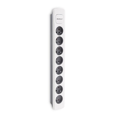 Qoltec Listwa zasilająca | 8 gniazd | 1.8m | Biało-szara Qoltec Listwa zasilająca | 8 gniazd | 1.8m | Biało-szara