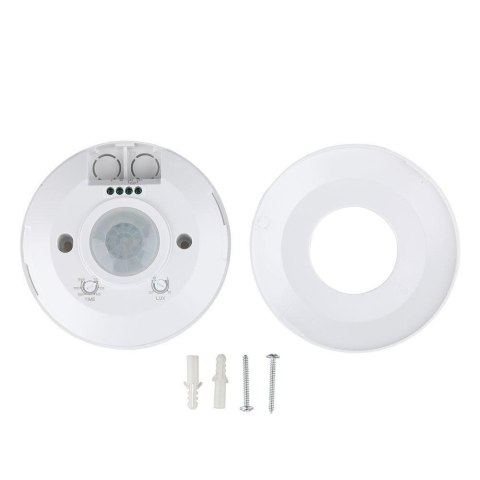 Czujnik Ruchu 360st V-TAC Natynkowy Sufitowy SLIM 25mm Biały VT-8027 Czujnik Ruchu 360st V-TAC Natynkowy Sufitowy SLIM 25mm Biały VT-8027