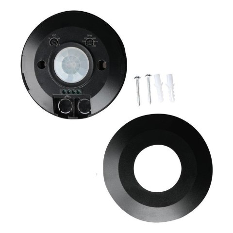 Czujnik Ruchu 360st V-TAC Natynkowy Sufitowy SLIM 25mm Czarny VT-8027 Czujnik Ruchu 360st V-TAC Natynkowy Sufitowy SLIM 25mm Czarny VT-8027