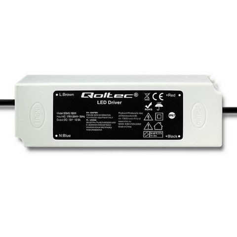 Qoltec Zasilacz impulsowy LED IP67 | 150W | 12V | 12.5A | Wodoodporny Qoltec Zasilacz impulsowy LED IP67 | 150W | 12V | 12.5A | Wodoodporny
