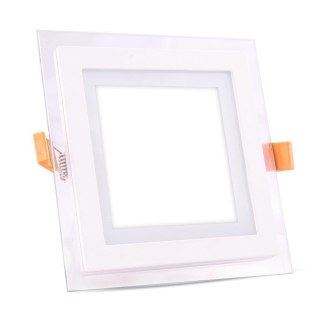 Panel LED V-TAC 12W LED Szkło Kwadrat VT-1202G 6400K 840lm