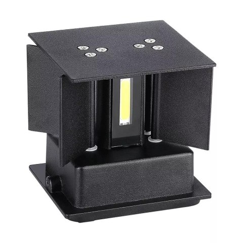 Oprawa Ścienna V-TAC 12W LED Góra Dół Regulowana Chip BRIDGELUX Czarny Kwadrat IP65 VT-759-12 3000K 1100lm