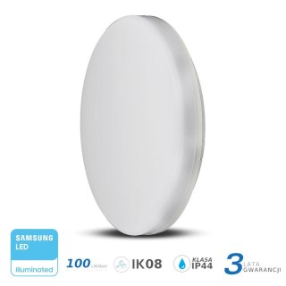 Plafon Natynkowy Okrągły V-TAC 15W LED SAMSUNG CHIP IP44 100Lm/W VT-8033 3000K 1500lm 3 Lata Gwarancji