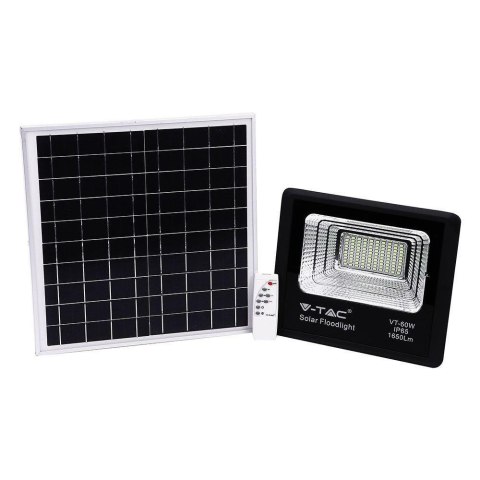 Projektor LED Solarny V-TAC 20W Czarny IP65, Pilot, Timer VT-60W 6000K 1650lm Projektor LED Solarny V-TAC 20W Czarny IP65, Pilot, Timer VT-60W 6000K 1650lm