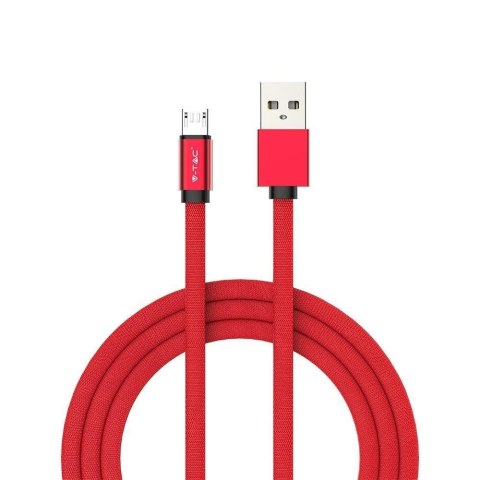 Przewód Micro USB V-TAC 1M Czerwony Seria Ruby VT-5341 Przewód Micro USB V-TAC 1M Czerwony Seria Ruby VT-5341