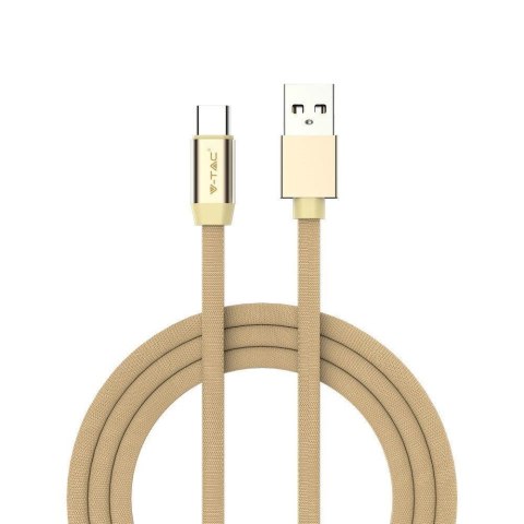 Przewód USB V-TAC Typ C 1M Złoty Seria Ruby VT-5342 Przewód USB V-TAC Typ C 1M Złoty Seria Ruby VT-5342