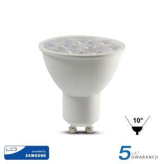 Żarówka LED V-TAC SAMSUNG CHIP GU10 6W 10st VT-249 4000K 500lm 5 Lat Gwarancji