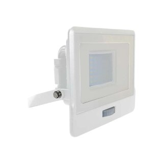 Projektor LED V-TAC 30W SAMSUNG CHIP Czujnik Ruchu Biały Z MUFĄ VT-138S 4000K 2340lm 5 Lat Gwarancji