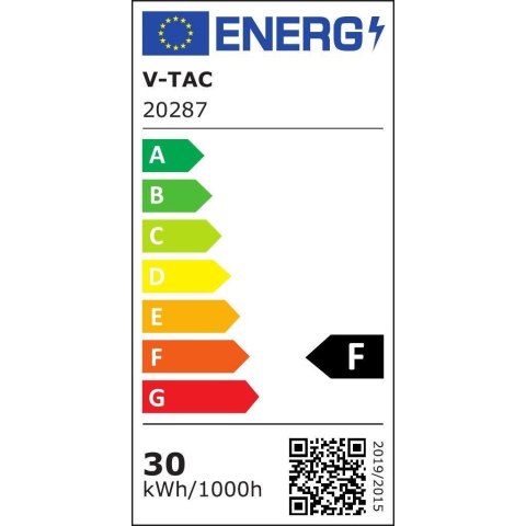 Projektor LED V-TAC 30W SAMSUNG CHIP Czujnik Ruchu Czarny Przewód 1M VT-138S-1 4000K 2340lm 5 Lat Gwarancji