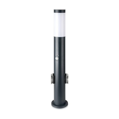 Słupek Ogrodowy V-TAC 60CM E27 Szary Czujnik Ruchu Gniazda VT-838-60 Słupek Ogrodowy V-TAC 60CM E27 Szary Czujnik Ruchu Gniazda VT-838-60