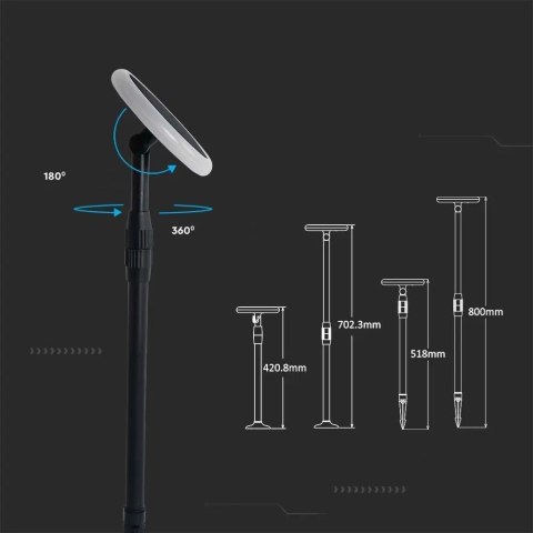 Słupek Ogrodowy V-TAC Solarny LED 3W 2w1 (Opak. 2 szt) VT-943 3000K 260lm