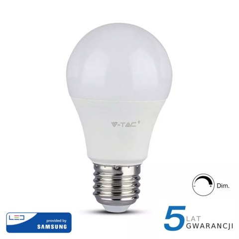 Żarówka LED V-TAC SAMSUNG CHIP 12W E27 A60 Ściemnialna VT-262D 6400K 1055lm 5 Lat Gwarancji