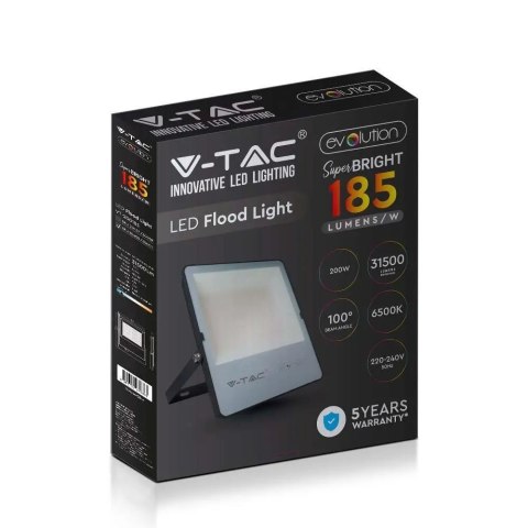 Projektor LED V-TAC 200W G8 Czarny 185Lm/W EVOLUTION VT-200185 4000K 31500lm 5 Lat Gwarancji Projektor LED V-TAC 200W G8 Czarny 185Lm/W EVOLUTION VT-200185 4000K 31500lm 5 Lat Gwarancji