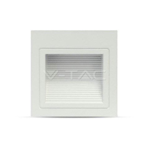 Oprawa Schodowa LED V-TAC 3W LED Kwadrat Biała 230V VT-1143 4000K 100lm Oprawa Schodowa LED V-TAC 3W LED Kwadrat Biała 230V VT-1143 4000K 100lm