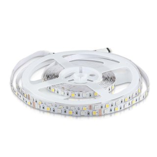 Taśma LED V-TAC SMD5050 300LED RGBW 12V IP20 9W/m VT-5050 3000K+RGB 900lm